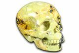 Realistic Yellow Turquoise Jasper Skull - Magnetic #382208-1